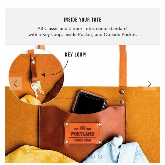 Portland Leather Oversized Zip Tote in Coldbrew - Picture 10 of 16